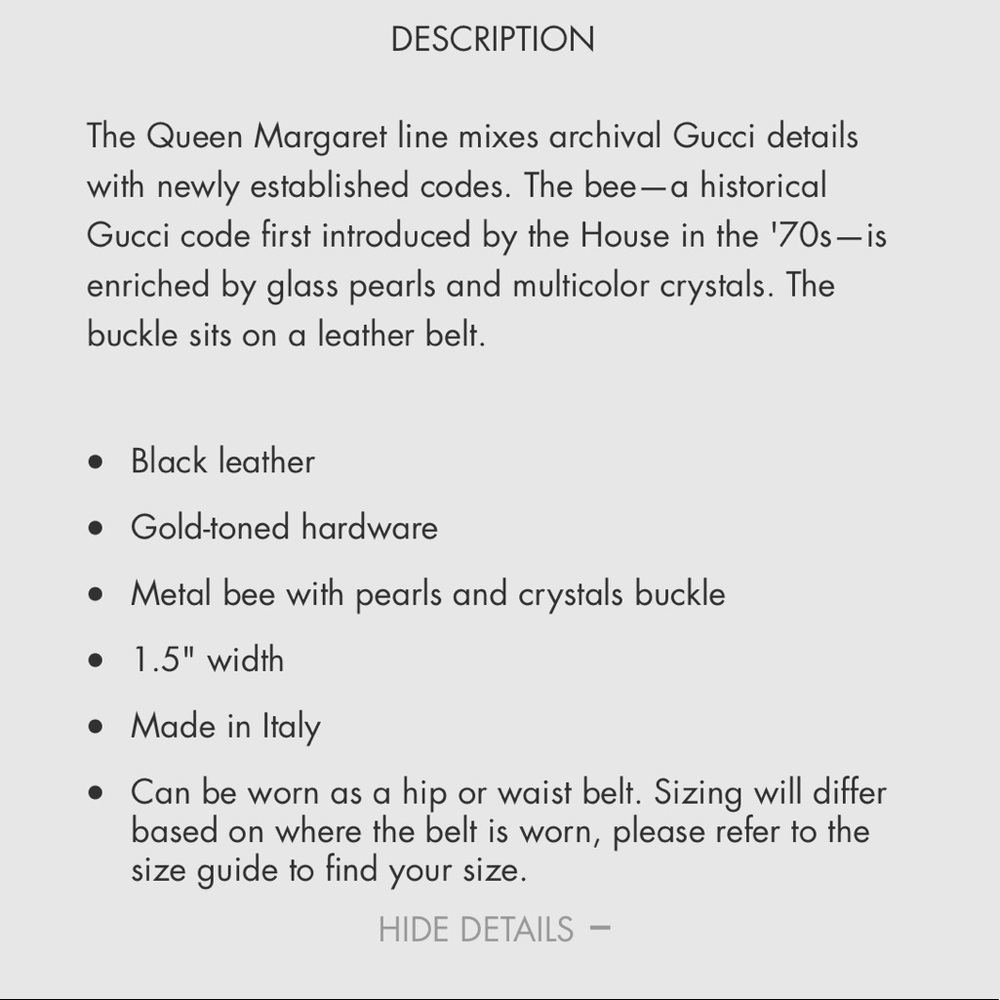 Gucci Bee Belt - 75 - Picture 2 of 3